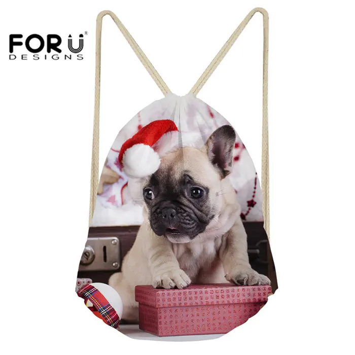 FORUDESIGNS/походная сумка на шнурке для мальчиков и девочек Фитнес на открытом воздухе с милым принтом в виде кошек и собак Фитнес рюкзак сумки - Цвет: CC1905Z3