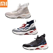 Xiaomi Freetie модные Для мужчин женская обувь вразлёт, плетение; прошитая кожа; верхний Дышащие носки дизайн EVA резиновые кроссовки