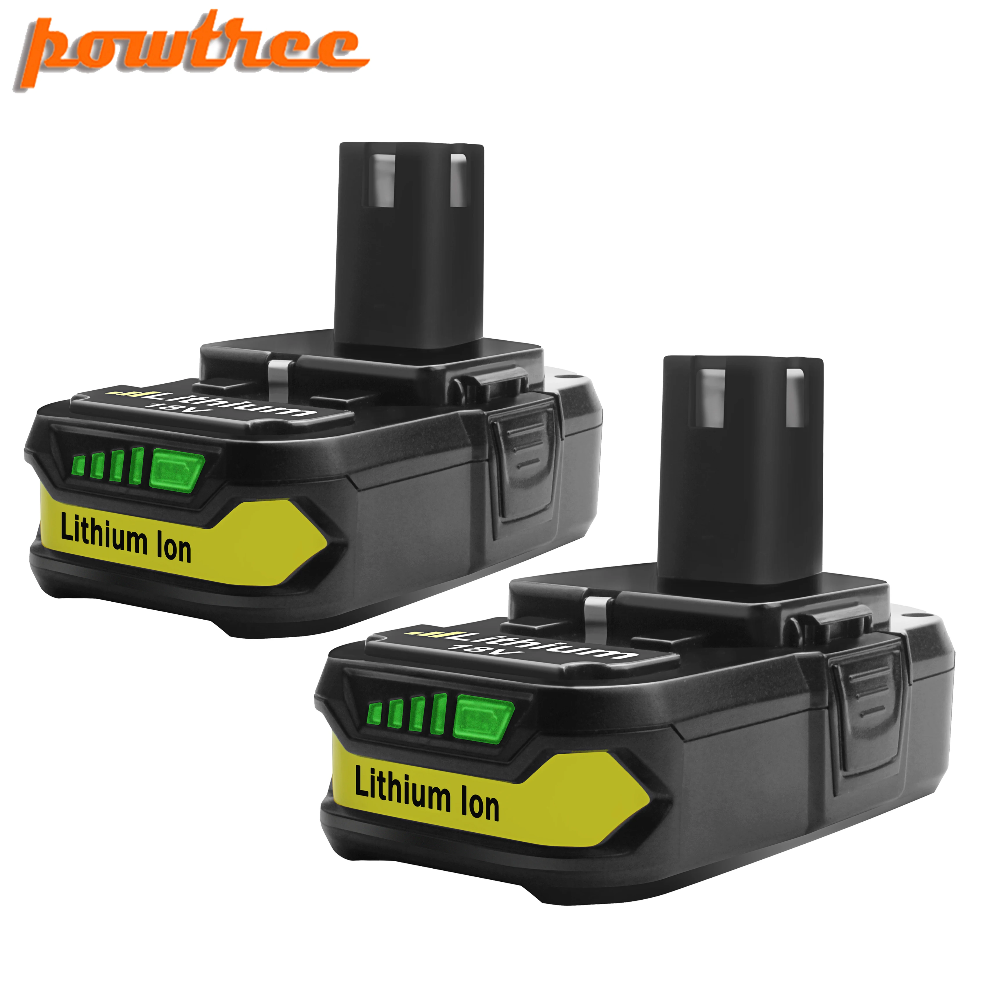 Powtree 18V 2500mAh P107 Battery Replacement for Ryobi P104 P105 P102 P103 P107 Cordless Li-ion Battery L30