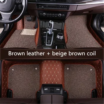 

Custom Double car floor mat for Volvo All models S60L V40 V60 S60 XC60 XC90 XC60 C70 car carpet Wire Mat