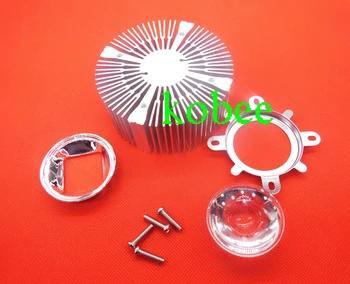 

100W/50W High Power LED bulb Lamp radiator heatsink 90mm*40mm+44mm Lens with Reflector Collimator, reflective cup