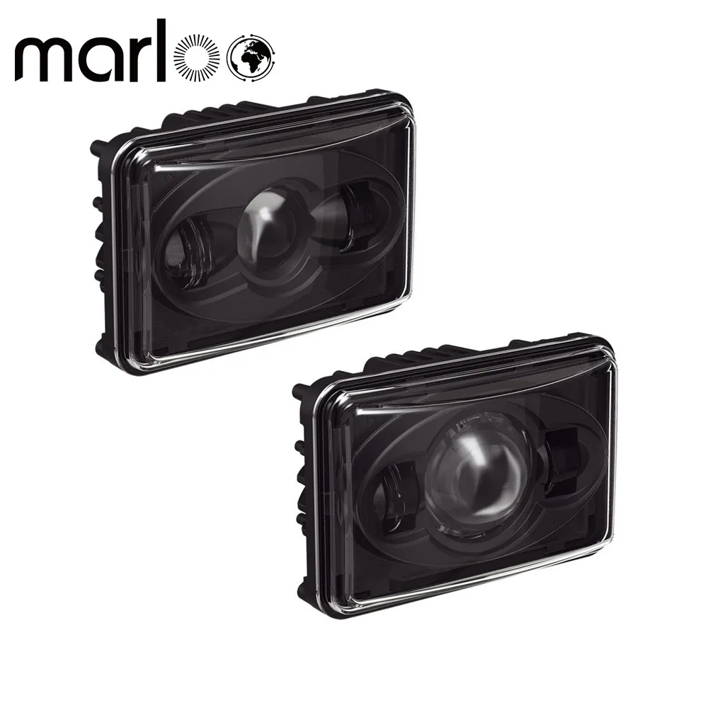 Marloo 4x6 inch Rectangular Projector LED Headlights Sealed High / Low