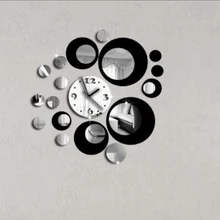Новинка Лидер продаж кварцевые акриловые пасторальные настенные часы Современное украшение дома Роскошные зеркальные часы хрустальные часы