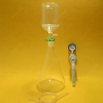 

2000ml,24/40,Suction Filtration Kit,90mm Filter Funnel,Glass Flask,Vacuum Pump