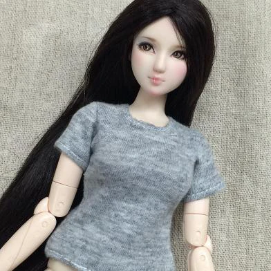 1 шт. Blyth кукла футболка одежда подходит для Барби рубашка momoko, pullip, azone, Blyth 1/6 кукла DC129 - Цвет: grey