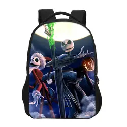 Модная Детская школьная Bookbag мультфильм Кошмар перед Рождественский Рисунок обувь для девочек ноутбук сумка студенческие рюкзаки