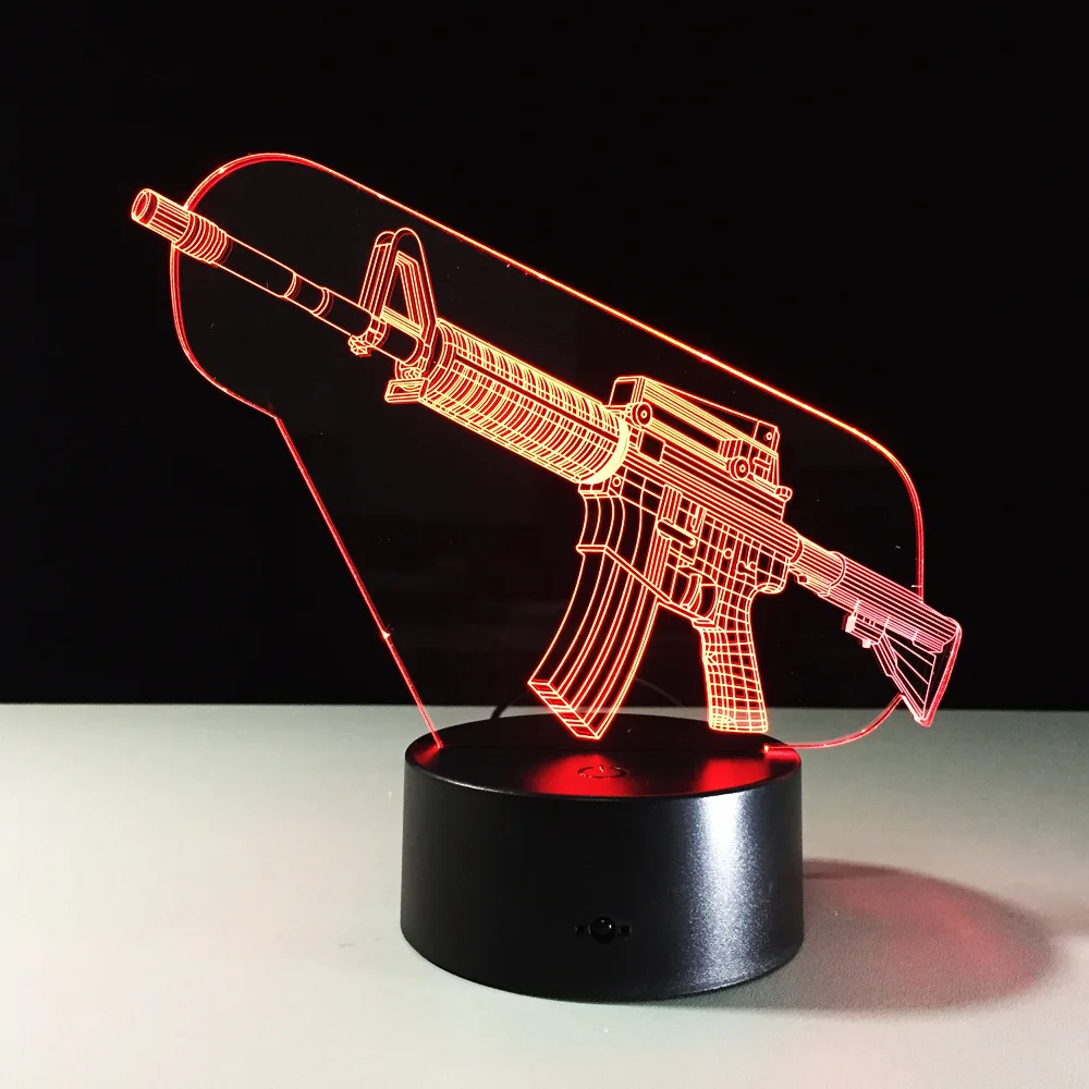 Luzes da Noite novidade 3d m4a1 carbine gun Formato : Death Star