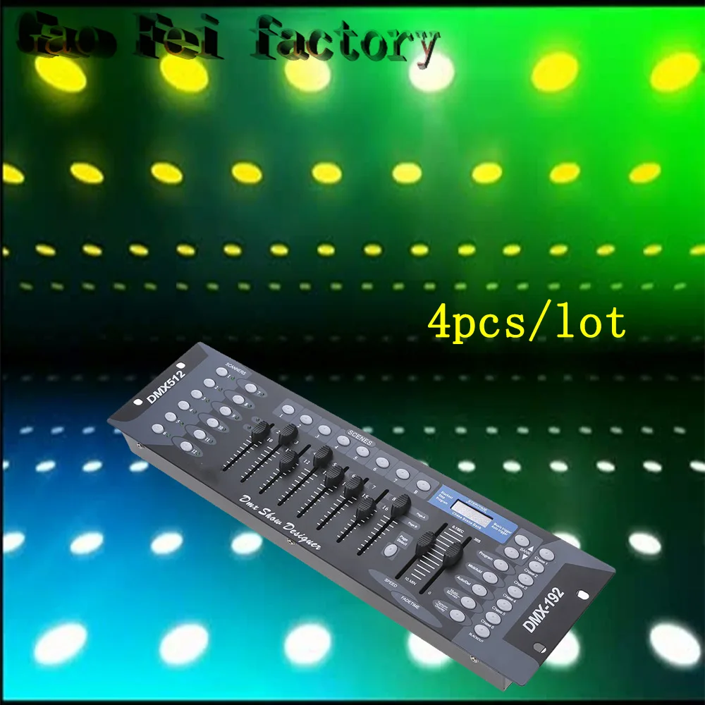 

4pcs/lot 192 Professional Stage Light Controller Mini Size 90V-240V 192 DMX