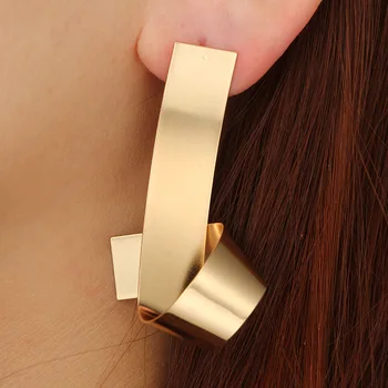 

Trendy Summer Earrings for Women gold/red/yellow statement Earrings 2019 Fashion Geometric Earrings vintage art Jewelry