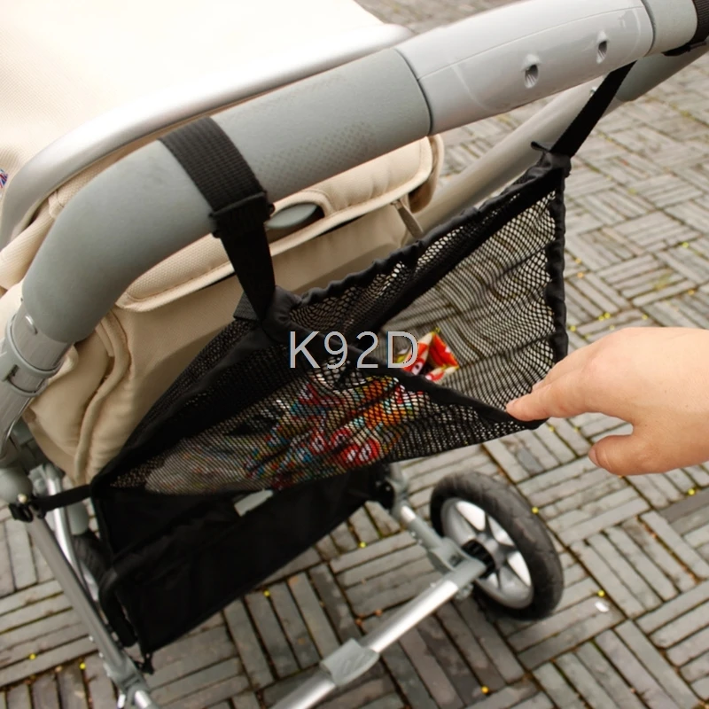 Сетчатая Сумка для детской коляски, практичная сумка для детской коляски, сетчатая сумка-Органайзер для хранения подгузников, сумка-держатель J12