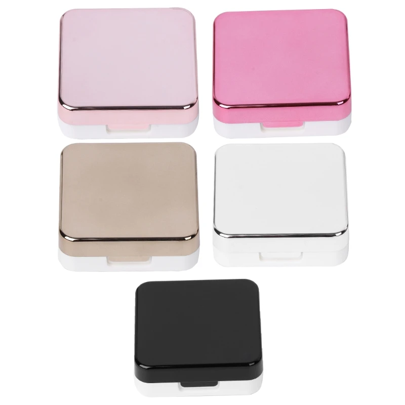 

Set Of Lens Box Fashion Portable Travel Contact Storage Mirror Containers Holder