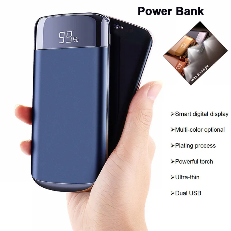 

HIPERDEAL Power Bank External Battery Charger 10000mAh Portable LED For Mobile Phone 2 USB