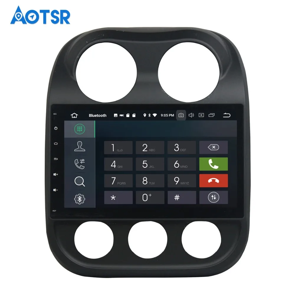 Excellent Android 8.0 4+32GB Car DVD Player GPS Navigation Multimedia For JEEP Compass Patriot Radio 2014 2015 car stereo tape recorder 5