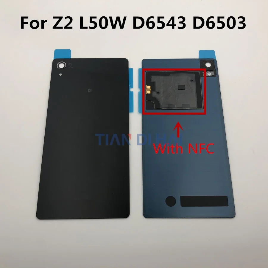 Для sony Xperia Z3 L55T D6603 D6643 D6653 D6633 Z2 D6543 L50W D6503 корпус батарейного отсека задняя крышка с NFC Замена