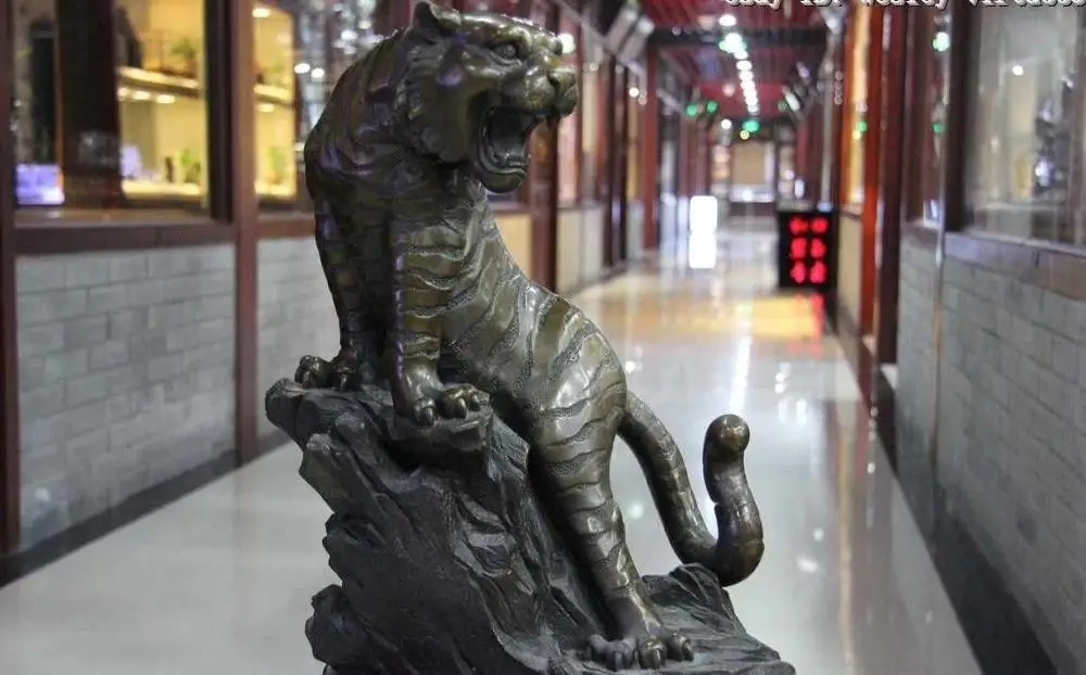 17 Chinese Classic Copper Bronze Feng Shui Evil Tiger mountain Tiger