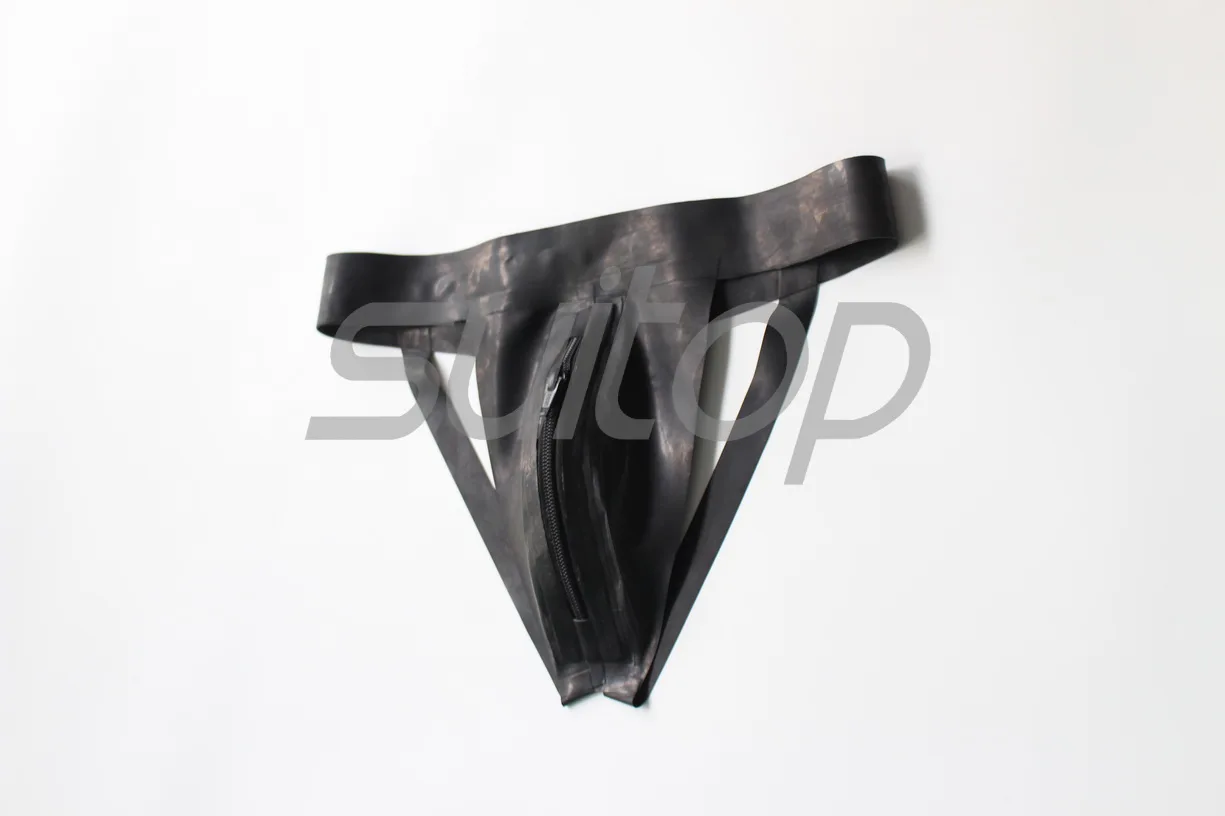 Suitop latex rubber fetish jockstrap latex Exotic briefs for men's