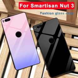 На Алиэкспресс купить стекло для смартфона for smartisan nut 3 nut3 case solid color tempered glass phone cover for smartisan nut u3 case oc105 oc106 gradient glass shell