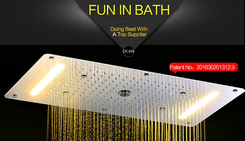 Multifunction Bathroom Shower Sets Luxury SUS304 Thermostatic Mixer Waterfall Rainfall SPA Ceiling Big Rain Led Shower Set (13)