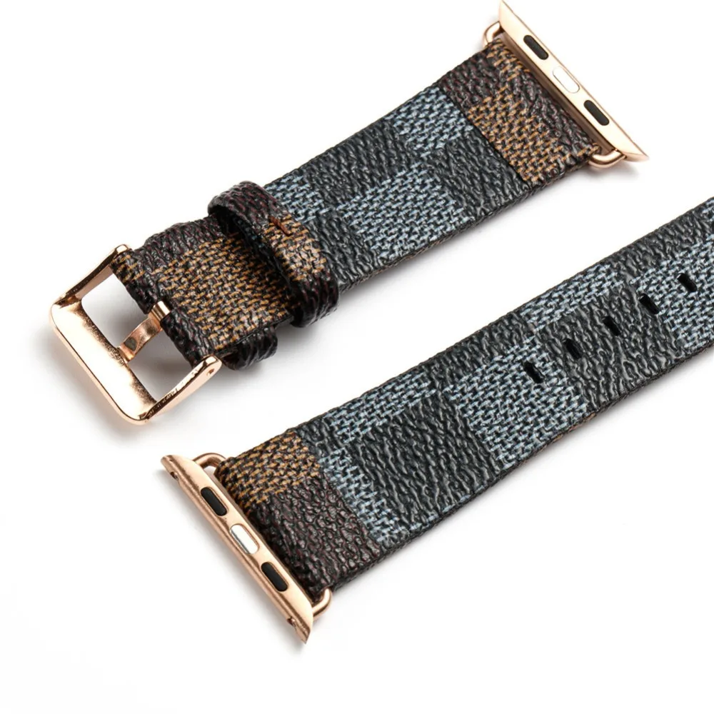 

Apple Watch Band 42mm 38mm Fashion Leather iWatch Sport Series 3 2 1 Strap for Women Men Color Rose Gold Metal buckle
