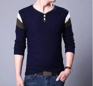 Брендовая одежда мужской свитер с оленем мужской s пуловер однотонные свитеры Повседневный пуловер laine тонкий свитер hombre для мужчин# B0 - Цвет: 5
