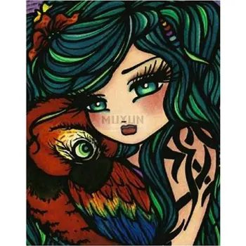 

5D Diy Diamond Painting Cross Stitch Cartoon girl full square Diamond Embroidery picture rhinestone mosaic Needlework Home Decor