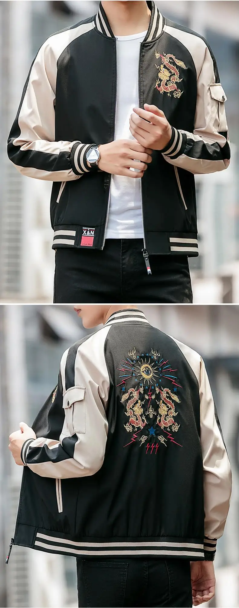 Новые модные куртки и пальто для мужчин s Bomber High Street Trend ветровка пальто корейское Трендовое повседневное пальто мужская одежда