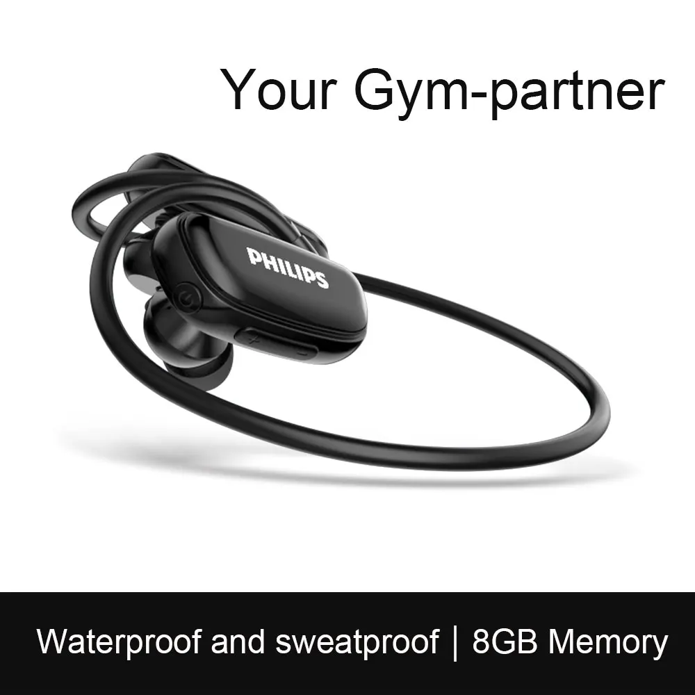 Оригинальные Водонепроницаемые MP3 плеер Philips водонепроницаемые спортивные