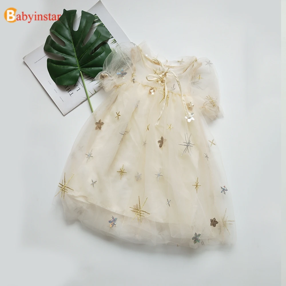 Babyinstar/платье принцессы для девочек эксклюзивное кружевное платье с вышивкой