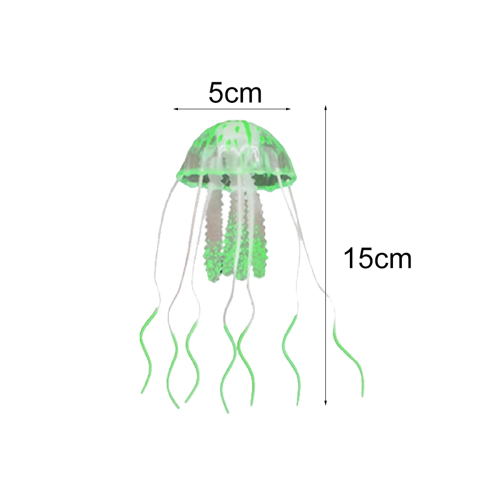 Искусственный плавающий светящийся в виде Медузы Аквариум Украшение для аквариума Подводное живое растение светящийся орнамент водный пейзаж