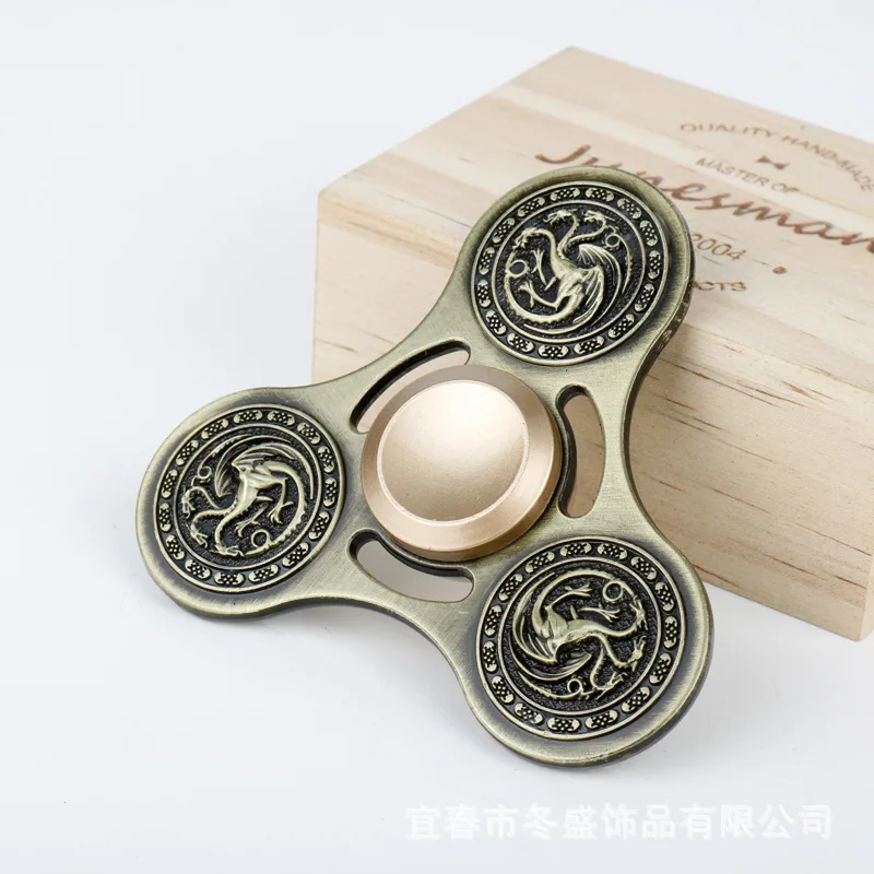 Дракон Fidget Toys металлический ручной Спиннер взрослый палец антистресс Fidget Spinner с коробкой для детей взрослый Рождественский лучший подарок