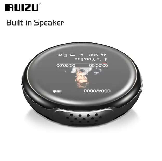 Новейший MP3-плеер RUIZU M1 Bluetooth спортивный мини MP3-плеер Портативный аудио 8 Гб со встроенным динамиком FM Электронная книга музыкальные плееры - Цвет: blk