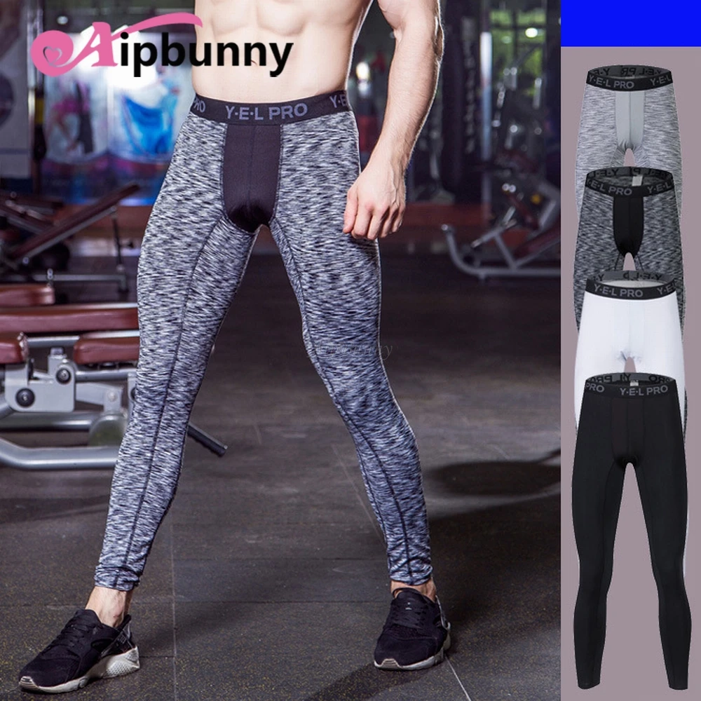 Aipbunny 2018 Stretchy Dry Fit Sports Fitness Leggings Men Yoga Pants