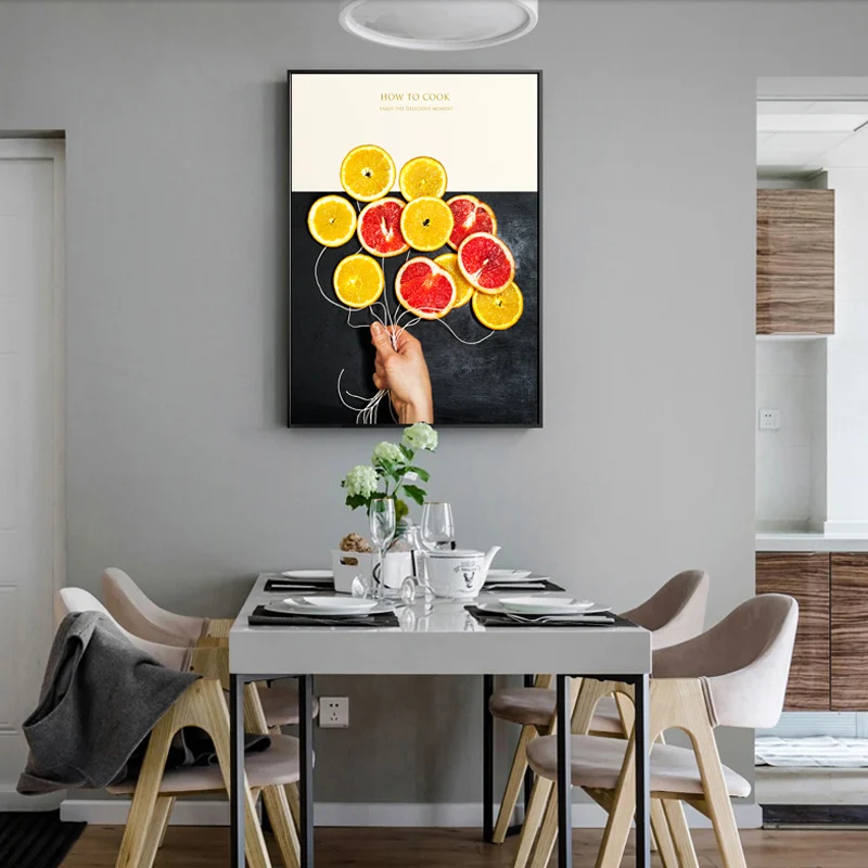 

Posters and Prints Fruits Vases Coffee Wall Art Canvas Painting For Living Room Kitchen Kids Room Home Nordic Fresh Wall Mural