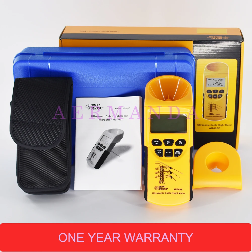 

Smart Sensor AR600E Ultrasonic Cable Height Meter Height 3-23m Horizontal 3-18m measuring the height of the lowest 6 cables