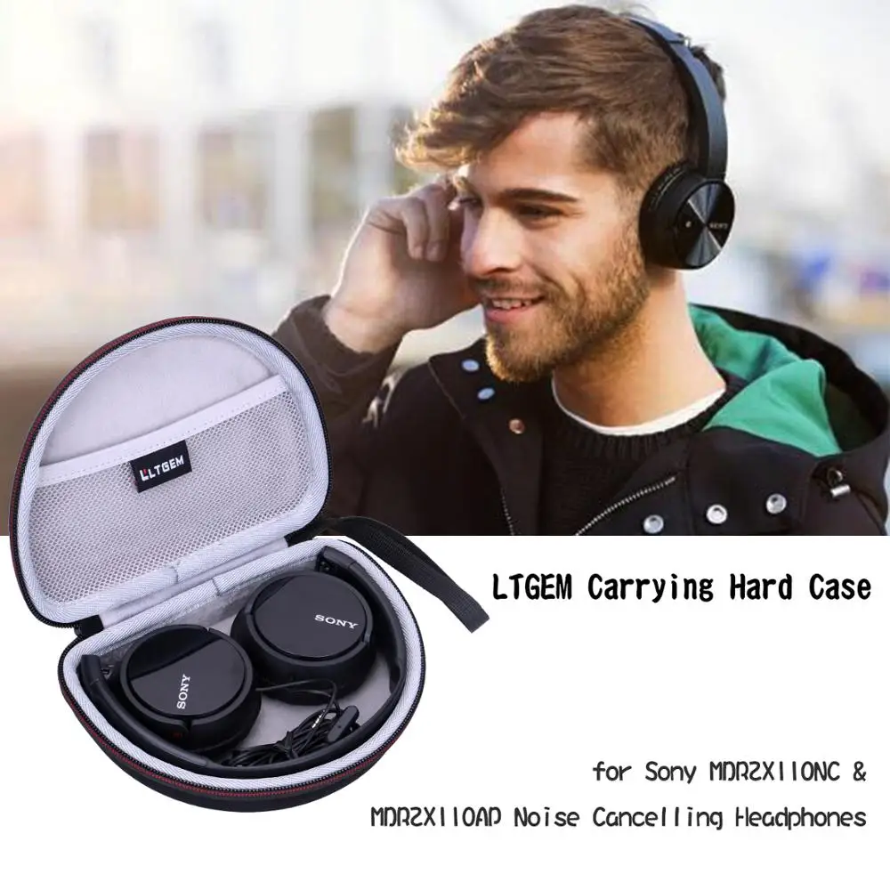 LTGEM EVA Waterproof Carrying Hard Case for Sony MDRZX110NC & MDRZX110AP Noise Cancelling Headphones