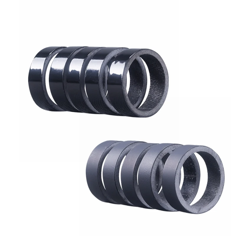 

Black Matte Gloss Full Carbon Fiber Bicycle Stem Washer Spacer 1 1/8" 10mm 5pcs Bike Parts Cycling Fork Headset Spacer