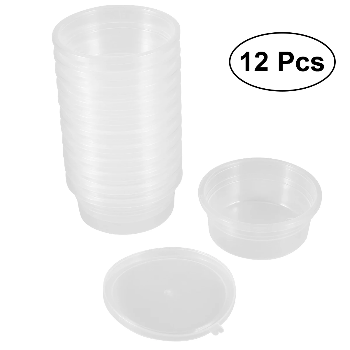 

12 Pack Slime Storage Containers Foam Ball Storage Containers with Lids for 20g Slime