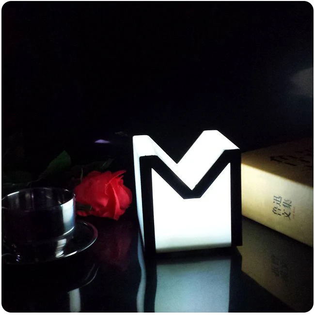 2018 горячая Распродажа LED 7 цветов меняющие ABS M буквы ночной клуб бар Паб