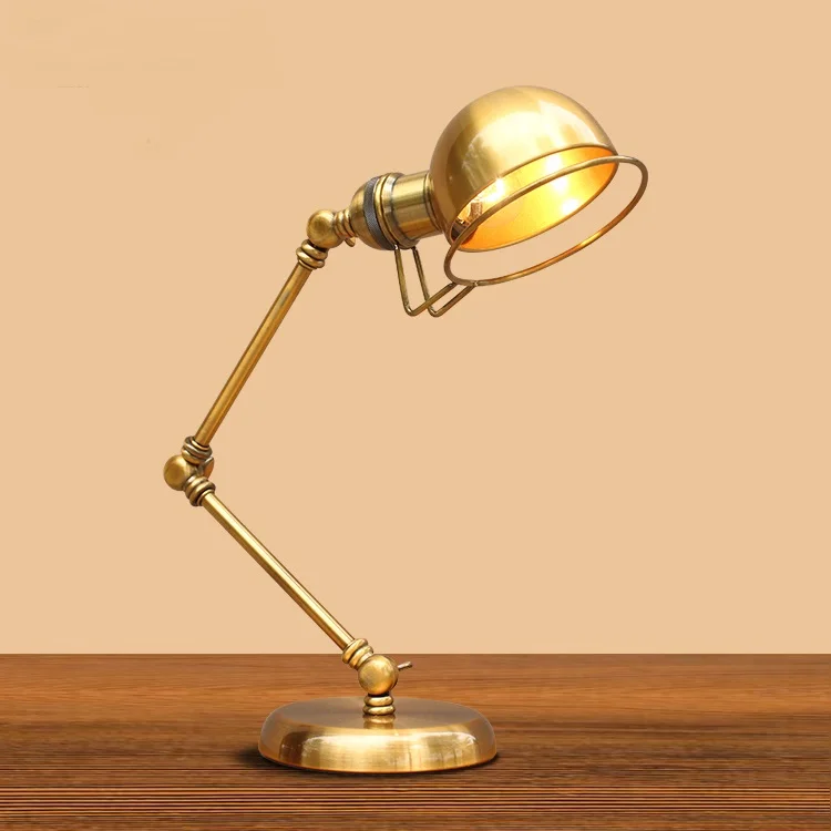 American fashion Decorative LED retro bronze rocker table lamp hotel