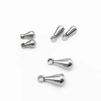 

3*6mm 3*7mm 4*10mm Metal Stainless Steel Water Drop Charms Extender Chain End Beads DIY Jewelry Findings Accessories