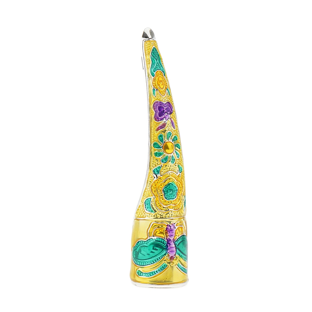 Vintage Long Fingernails Joint Womens Belly Dance Gypsy Egyptian Finger Nails Ring for Fancy Dress Ball Stag Performance Cosplay