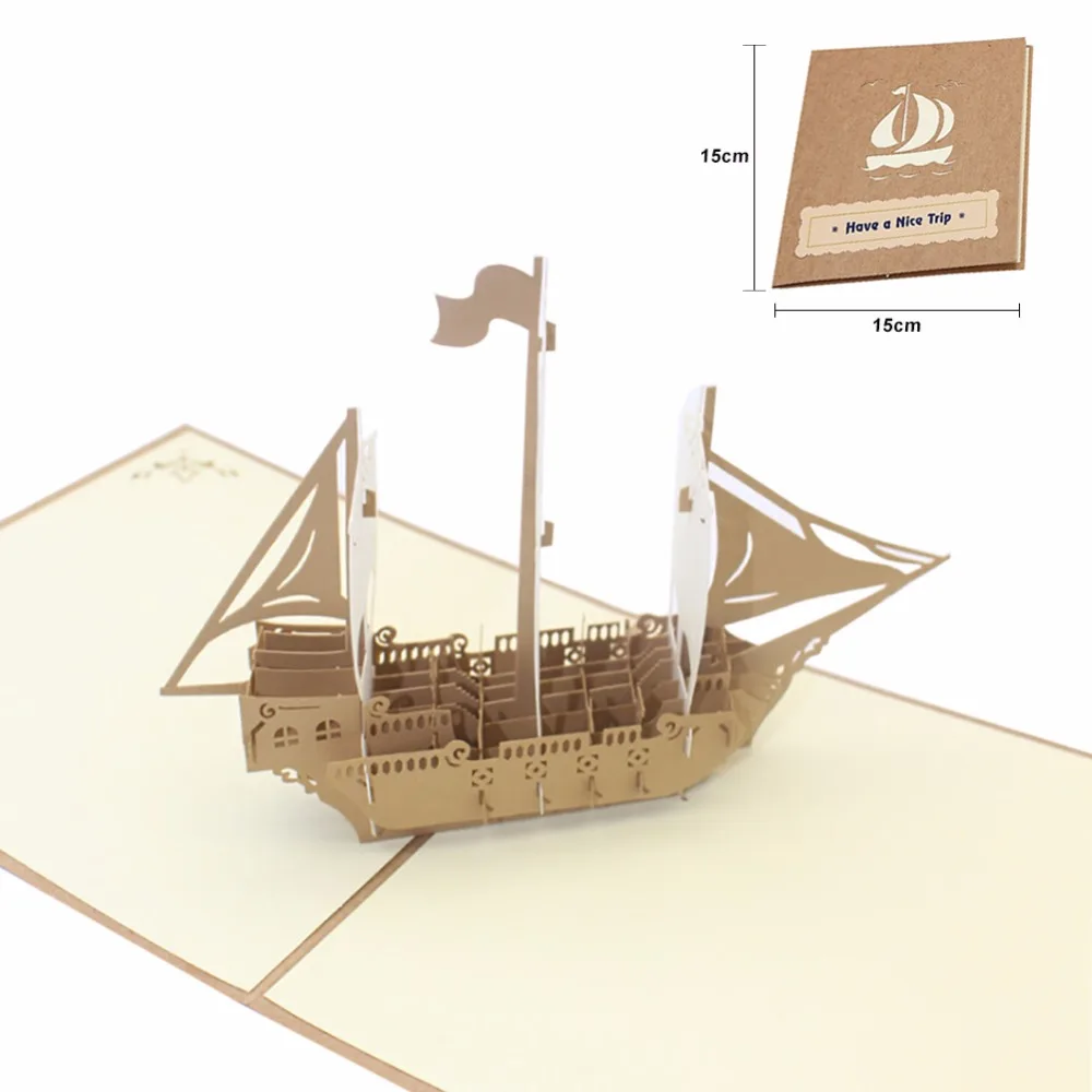  3D Paper Card New Year Chinese Style Xmas Wedding Festival Greeting Invitation Handmade Personalize - 32882396012