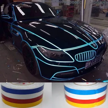 

5M*1CM Reflective Sticker Car Motorcycle Decoration Decals DIY Automobile Luminous Strip Vinyl Sticker