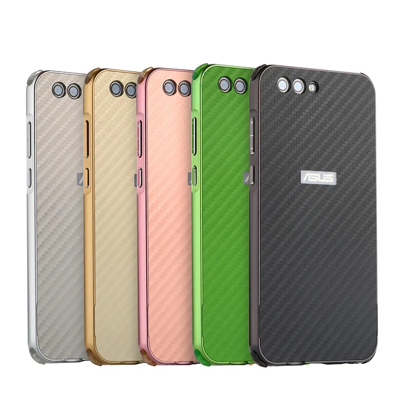 

Zenfone 4 ZE554KL Anti-knock Case Aluminum Metal Frame with Carbon Fiber Hard Back Cover Case for ASUS Zenfone 4 ZE554KL 5.5