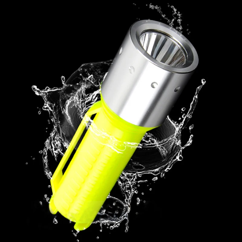 

Hot Sale Professional Diving Flashlight underwater Torch CREE XM-L T6 2200LM Waterproof LED light lamp by 18650 Battery