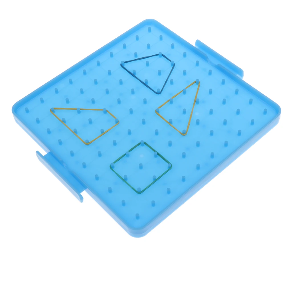 4 Colors Plastic Nail Board Plate Primary Mathematics Teaching Tool for Children Kids Early Education Math Toy