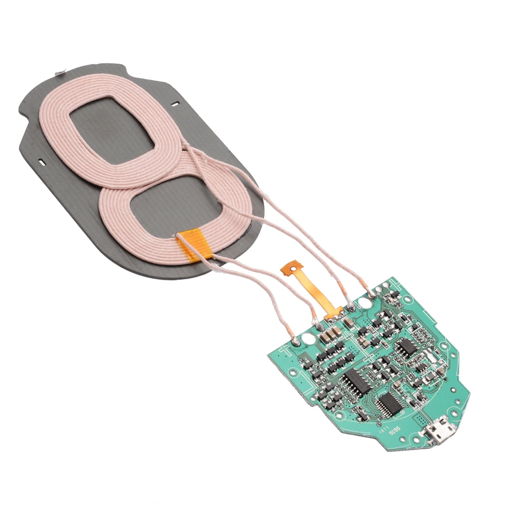 

10W Qi Fast Charging Wireless Charger PCBA Circuit Board Dual 2 Coils DIY DC 5V 2A Qi Wireless Charging Standard Accessories