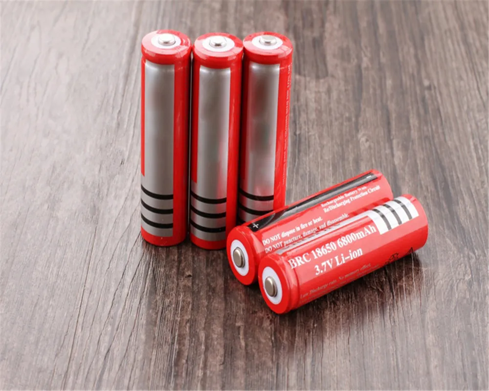 OOLAPR 12 шт. 18650 6800 мАч Красный 18650 литий-ионная аккумуляторная батарея 3,7 в для фонарика аккумулятор для фонарика