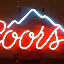 Пользовательские Coors горный стеклянный неоновый свет знак пивной бар