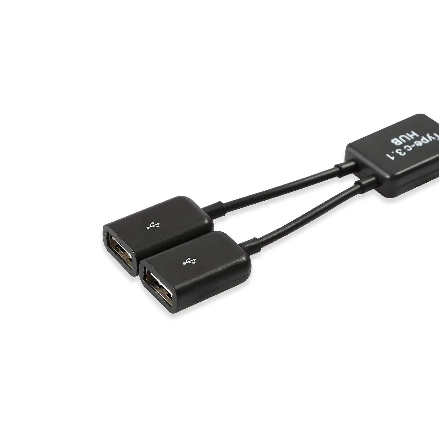 Тип C OTG USB 3,1 папа-Двойной 2,0 мама OTG Зарядка 2 порта хаб кабель Y сплиттер